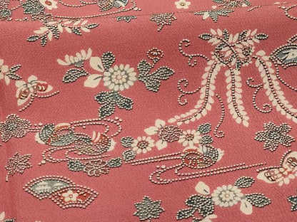 平和屋着物■上質な小紋　流水鴛鴦花文　正絹　逸品　未使用　AABI4114sx