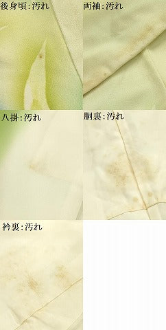 平和屋着物■上質な小紋　草花文　ろうけつ染　暈し染め　正絹　逸品　AABI4115sx