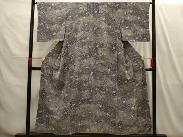 平和屋着物■上質な小紋　吉祥花文　正絹　逸品　AABI4120sx