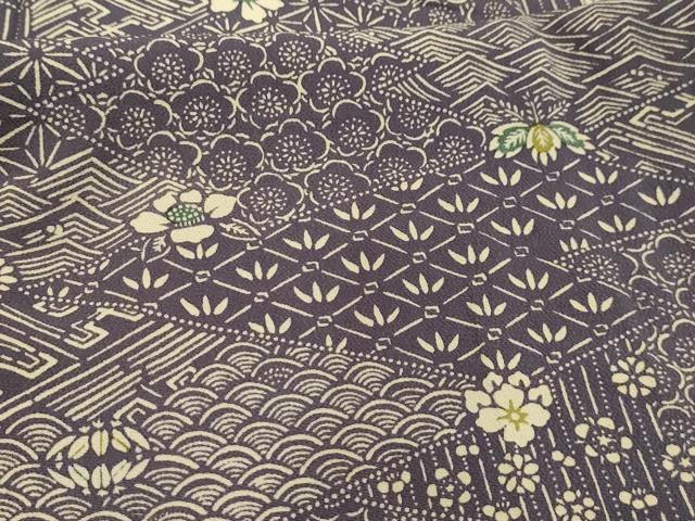 平和屋着物■上質な小紋　吉祥花文　正絹　逸品　AABI4120sx
