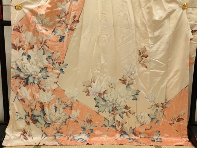 平和屋着物■豪華振袖　枝花文　正絹　逸品　AABI4128sx