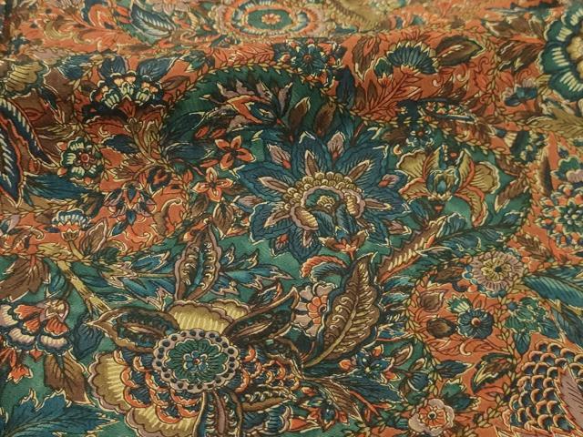 平和屋着物■上質な小紋 更紗花文 正絹 逸品 AABI4131sx