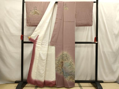 平和屋着物■訪問着 浜松文 金彩 正絹 逸品 AABI4133sx