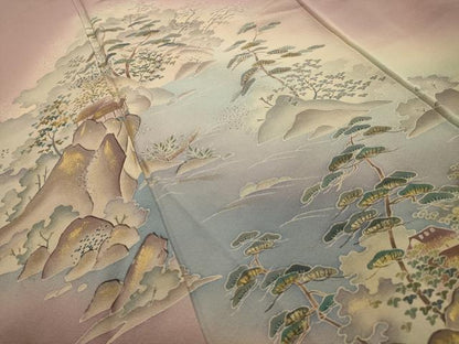 平和屋着物■訪問着 浜松文 金彩 正絹 逸品 AABI4133sx