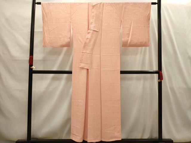平和屋着物■長襦袢 無双仕立て 流水花地紋 赤香色 正絹 逸品 AABI4135sx