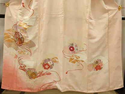 平和屋着物■訪問着 駒刺繍 雪輪花文 金彩 正絹 逸品 AABI4137sx