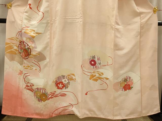 平和屋着物■訪問着 駒刺繍 雪輪花文 金彩 正絹 逸品 AABI4137sx