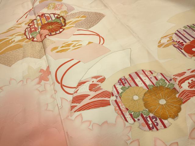 平和屋着物■訪問着 駒刺繍 雪輪花文 金彩 正絹 逸品 AABI4137sx