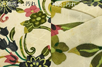 平和屋着物■上質な小紋　花唐草文　正絹　逸品　AABI4139sx