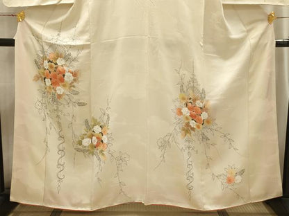 平和屋着物■訪問着 草花文 金彩 正絹 逸品 AABI4145sx