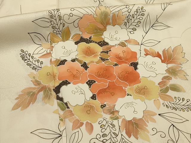 平和屋着物■訪問着 草花文 金彩 正絹 逸品 AABI4145sx