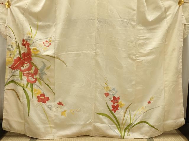 平和屋着物■豪華振袖 刺繍 草花文 金銀糸 正絹 逸品 AABI4147sx