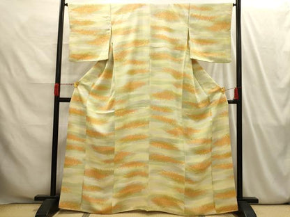 平和屋着物■上質な小紋 芝草文 暈し染め 正絹 逸品 AABI4148sx