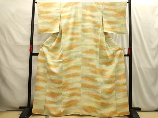 平和屋着物■上質な小紋 芝草文 暈し染め 正絹 逸品 AABI4148sx