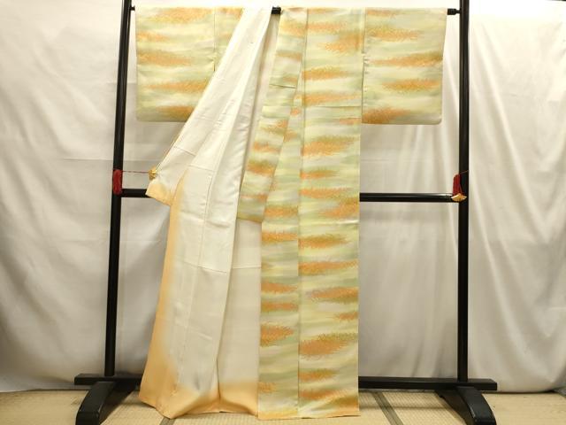 平和屋着物■上質な小紋 芝草文 暈し染め 正絹 逸品 AABI4148sx