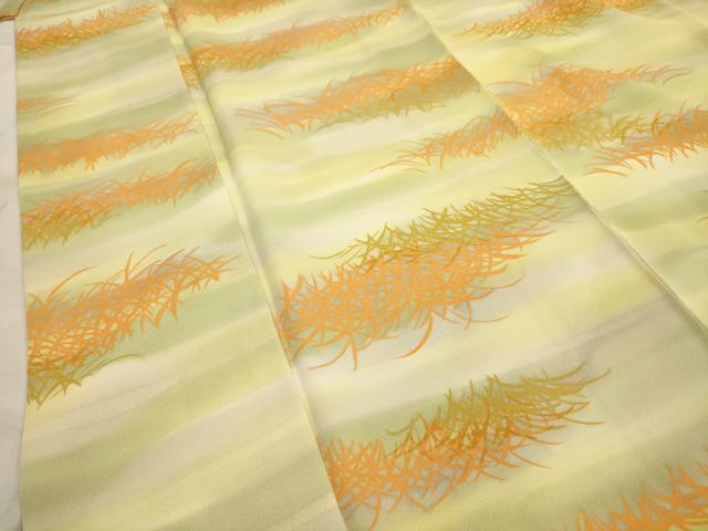 平和屋着物■上質な小紋 芝草文 暈し染め 正絹 逸品 AABI4148sx