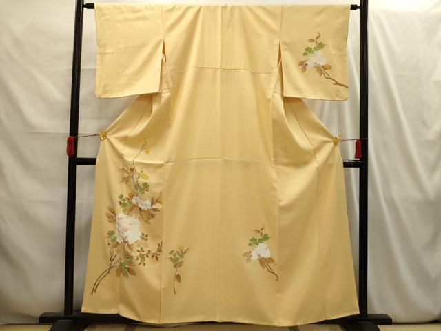 平和屋着物■訪問着　枝花文　正絹　逸品　AABI4149sx