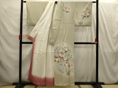 平和屋着物■訪問着 友禅 花籬文 暈し染め 正絹 逸品 AABI4150sx