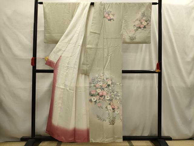 平和屋着物■訪問着 友禅 花籬文 暈し染め 正絹 逸品 AABI4150sx