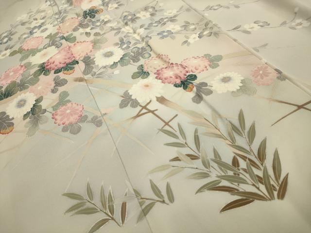 平和屋着物■訪問着 友禅 花籬文 暈し染め 正絹 逸品 AABI4150sx