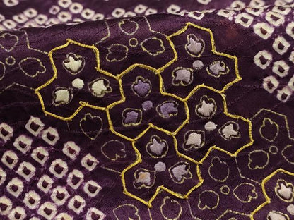 平和屋着物■訪問着 駒刺繍 絞り 雲取り吉祥花菱文 金彩 正絹 逸品 AABI4151sx