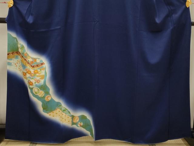 平和屋着物■訪問着 駒刺繍 花屏風文 暈し染め 金彩 正絹 逸品 AABI4156sx