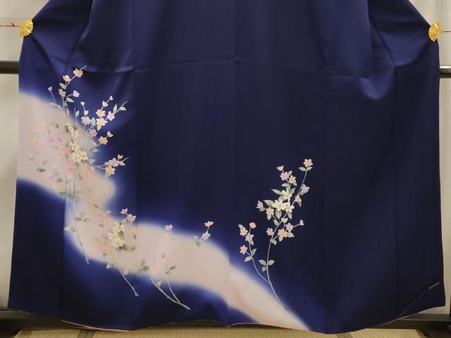 平和屋着物■訪問着 枝花文 暈し染め 正絹 逸品 AABI4157sx