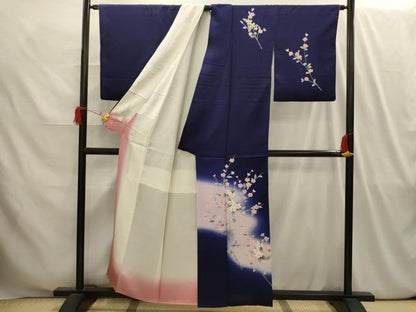 平和屋着物■訪問着 枝花文 暈し染め 正絹 逸品 AABI4157sx