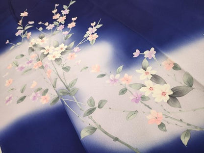 平和屋着物■訪問着 枝花文 暈し染め 正絹 逸品 AABI4157sx