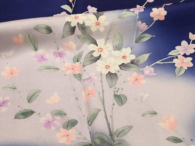平和屋着物■訪問着 枝花文 暈し染め 正絹 逸品 AABI4157sx