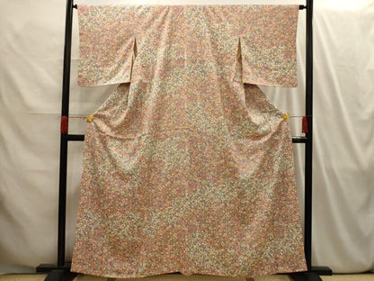 平和屋着物■上質な小紋 流水花文 正絹 逸品 AABI4158sx