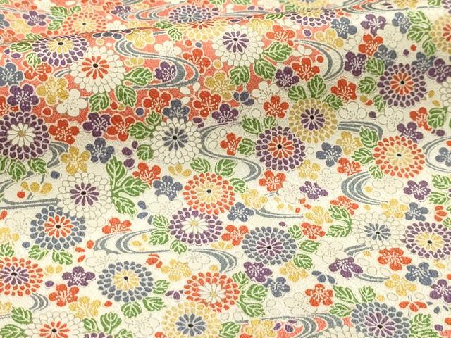 平和屋着物■上質な小紋 流水花文 正絹 逸品 AABI4158sx