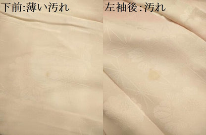 平和屋着物■長襦袢 無双仕立て 草花文 暈し染め 正絹 逸品 AABI4159sx