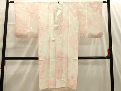 平和屋着物■長襦袢 無双仕立て 草花文 暈し染め 正絹 逸品 AABI4159sx