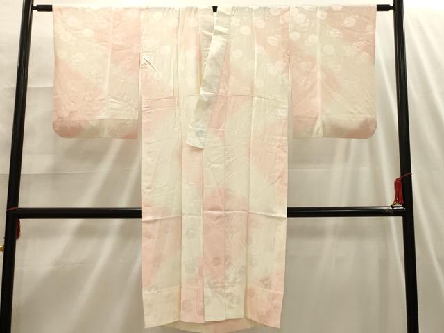 平和屋着物■長襦袢 無双仕立て 草花文 暈し染め 正絹 逸品 AABI4159sx