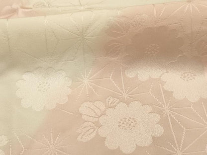 平和屋着物■長襦袢 無双仕立て 草花文 暈し染め 正絹 逸品 AABI4159sx