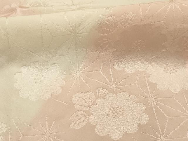 平和屋着物■長襦袢 無双仕立て 草花文 暈し染め 正絹 逸品 AABI4159sx