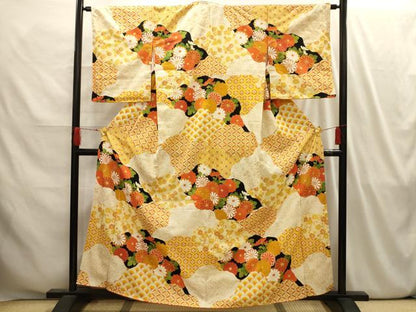 平和屋着物■訪問着 吉祥花文 金彩 正絹 逸品 AABI4160sx