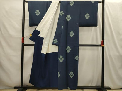 平和屋着物■上質な小紋 舞花文 正絹 逸品 AABI4171sx