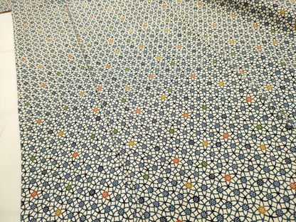 平和屋着物■上質な小紋 型染め 花繋ぎ 正絹 逸品 AABI4172sx