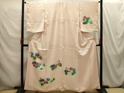 平和屋着物■訪問着 手描き 草花文 暈し染め 金彩 正絹 逸品 AABI4174sx