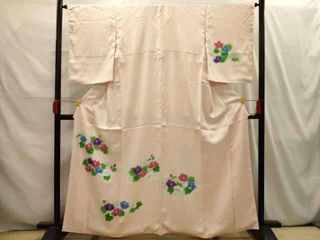 平和屋着物■訪問着 手描き 草花文 暈し染め 金彩 正絹 逸品 AABI4174sx