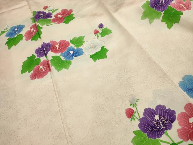 平和屋着物■訪問着 手描き 草花文 暈し染め 金彩 正絹 逸品 AABI4174sx
