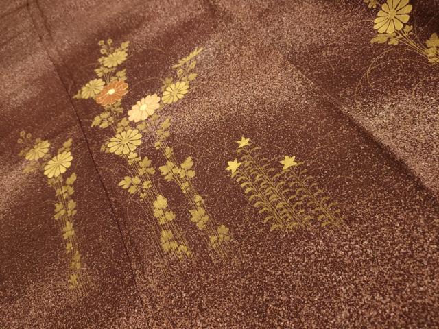 平和屋着物■訪問着 駒刺繍 草花文 金彩 正絹 逸品 AABI4175sx