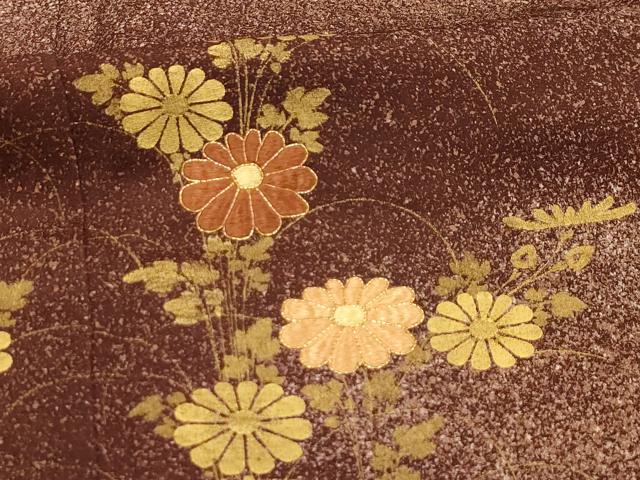 平和屋着物■訪問着 駒刺繍 草花文 金彩 正絹 逸品 AABI4175sx
