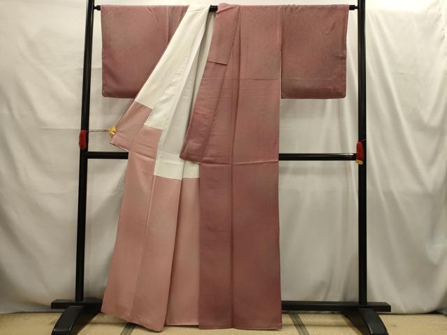 平和屋着物■上質な小紋 霞文 暈し染め 正絹 逸品 AABI4177sx