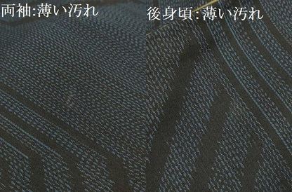 平和屋着物■本場大島紬 幾何学文様 えいこう絹織物 証紙付き 正絹 逸品 AABI4180sx