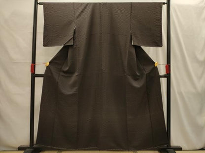 平和屋着物■上質な小紋 菱文 正絹 逸品 未使用 AABI4182sx