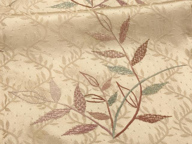 平和屋着物■訪問着 刺繍 草葉文 金糸 正絹 逸品 AABI4188sx