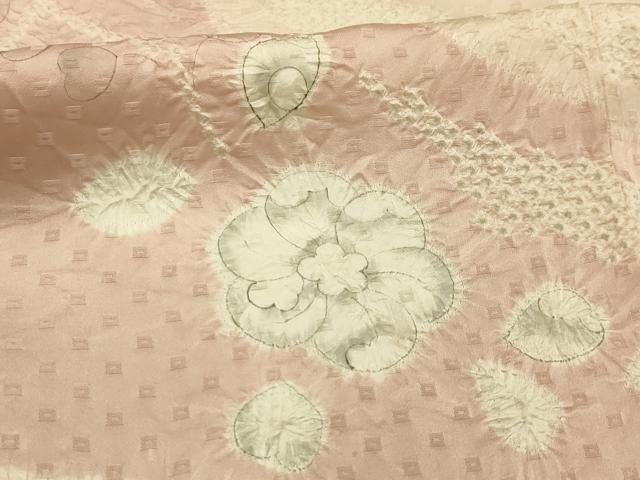平和屋着物■訪問着 辻が花 手描き 絞り 正絹 逸品 AABI4191sx